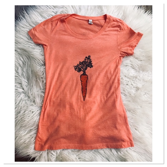 Bella Canvas Tops - Bella Women’s Short Sleeve T Shirt Carrot Graphic